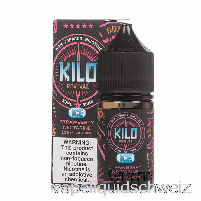 Eis-Erdbeer-Nektarine - Kilo Revival Salts - 30ml 30mg Vape Ohne Nikotin